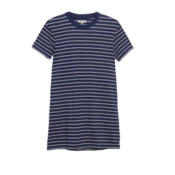 Madewell T-Shirt Dress Tina Stripe Blue White NWT - Picture 5 of 15